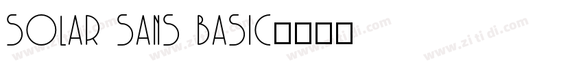 Solar Sans Basic字体转换